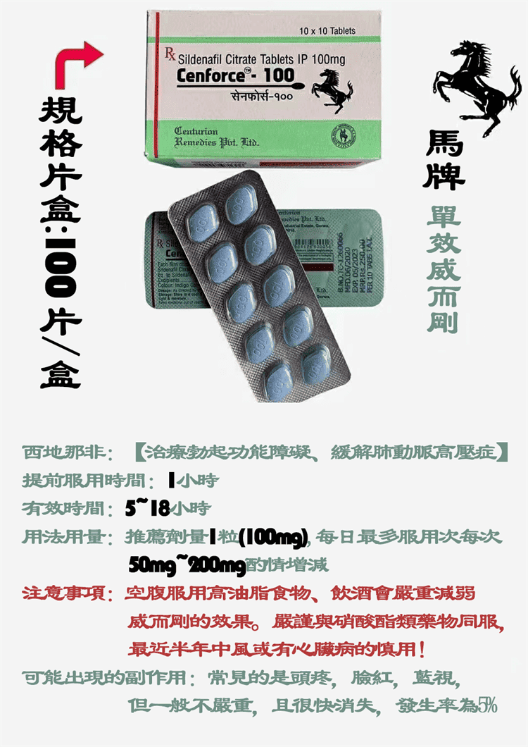 白金版威而鋼 強悍升級版 更威猛強硬 Cenforce-100 Sildenafil 01.png